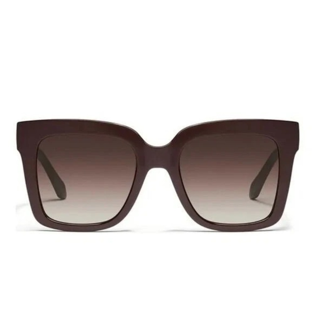 QUAY Women's ICY NO-NS-2186 Espresso Brown Square Frame/Brown Lenses Sunglasses